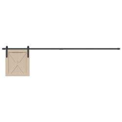 Kit para armário deslizante aço carbono 213 cm