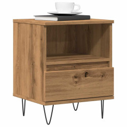 Mesa cabeceira 40x35x50 cm derivados madeira carvalho artisiano