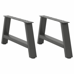 Pés para mesa de centro em formato a, 2 peças, antracite, 70x (30-31) cm, aço