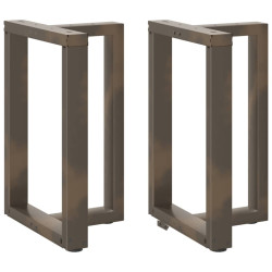 Pés de mesa de jantar em forma de t, 2 peças, preto, 60x35x(72-73) cm, aço