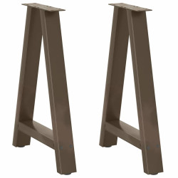 Pés de mesa de jantar em formato a, 2 peças, 60x (72-73) cm, aço