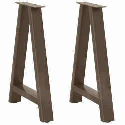 Pés de mesa de jantar em formato a, 2 peças, 50x(72-73) cm, aço