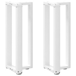Pés de mesa de console em forma de t, 2 peças, branco, 25x28x(72-73) cm, aço