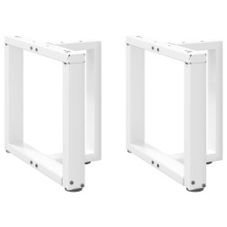 Pés para mesa de centro em forma de t, 2 peças, branco, 50x25x(42-43) cm, aço