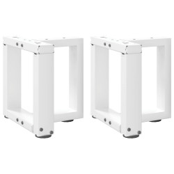 Pés para mesa de centro em forma de t, 2 peças, branco, 30x25x(30-31) cm, aço