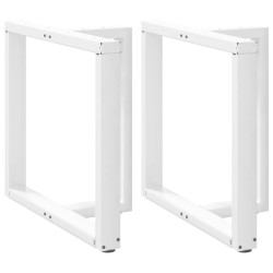Pés para mesa de jantar em forma de t, 2 peças, branco, 70x35x(72-73) cm, aço