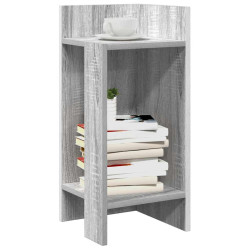 Mesa lateral com prateleira 110x50x103 cm cinzento sonoma