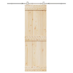 Kit ferragens p/ porta deslizante 183cm aço inoxidável prateado