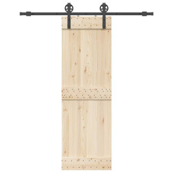 Kit de ferragens para porta deslizante 183 cm aço preto