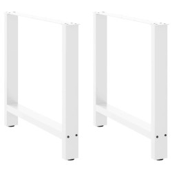 Pés para mesa de jantar , 2 peças, 80x (72-73) cm, branco, aço