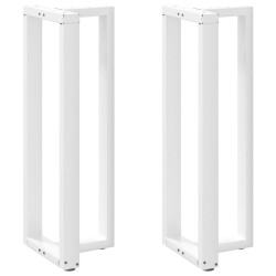Pés de mesa de bar em forma de t, 2 peças, branco, 40x35x(110-111) cm, aço