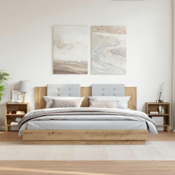 Mesas de cabeceira 2 pcs carvalho artesanal 40x30x50 cm