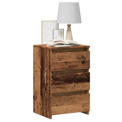 Mesa de cabeceira madeira velha 40x35x62,5cm madeira trabalhada