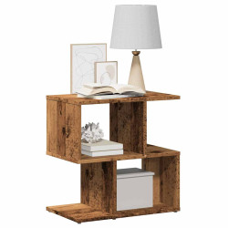Mesa de cabeceira madeira velha 50x30x51,5cm madeira trabalhada