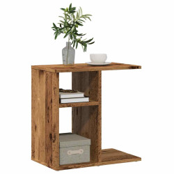Mesa de apoio madeira velha 50x30x50 cm madeira trabalhada
