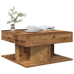 Mesa de centro 55x55x30 cm derivados de madeira madeira velha