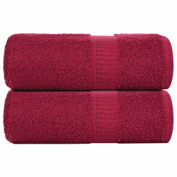 Toalhas de rosto frogn 2 peças bordeaux 30x30 cm 360 g/m²