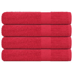 Toalhas de sauna frogn 4 pcs 80x200 cm 360 g/m² vermelho
