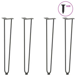 Pernas de grampo para mesas de console para mesa de console 4 peças antracite 72 cm aço maciço
