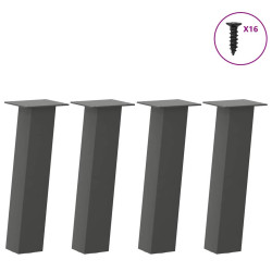 Pés para mesa de centro 4 peças antracite 42 cm aço