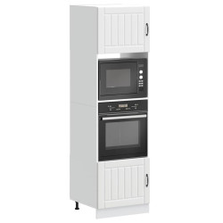 Armários forno 2 pcs lucca derivados de madeira branco
