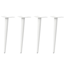Pés para mesa de centro cônicos 4 peças, branco, 30-31 cm, aço