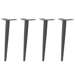 Pés para mesa de centro formato cônico 4 peças antracite 42-43 cm aço