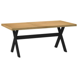 Mesa de jantar noain pernas em forma x 180x90x75cm pinho maciço