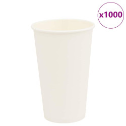 Copos de café de papel 1000 pcs 16oz 400ml branco