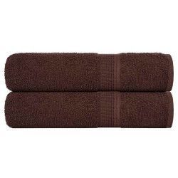 Toalhas de banho frogn 2pcs 70x140 cm 360 g/m² castanho
