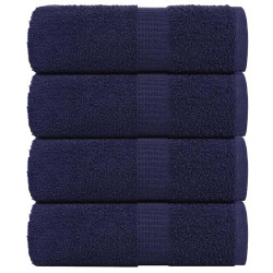 Toalhas hóspedes frogn 4 pcs azul marinho 30x50cm 360 g/m²