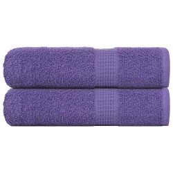 Toalhas de mãos frogn 2 pcs 50x100 cm 360 g/m² roxo
