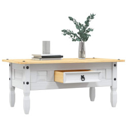 Mesa de centro corona pinho mexicano 100x55x44 cm branco