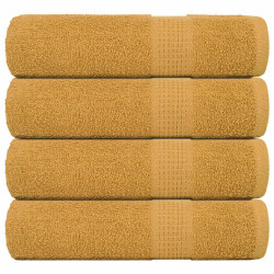 Toalhas de banho frogn 4 pcs 70x140 cm 360 g/m² ouro