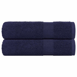 Toalhas mãos frogn 2 pcs 50x100 cm 360 g/m² azul marinho