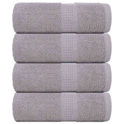 Toalhas de rosto frogn 4 peças cinza 30x30 cm 360 g/m²