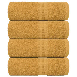 Toalhas de bidé frogn 4 pcs 30x50 cm 360 g/m² ouro