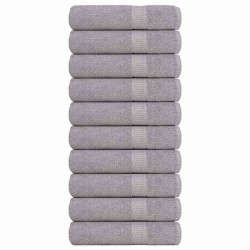 Toalhas de banho frogn 10 pcs 100x150 cm 360 g/m² cinzento