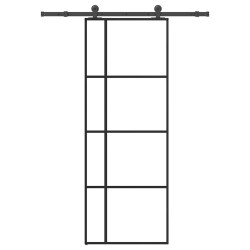 Porta deslizante c/ conj. ferragens 76x205cm vidro esg/alumínio