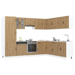 14 Peças armário de cozinha conjunto kalmar carvalho artesanal
