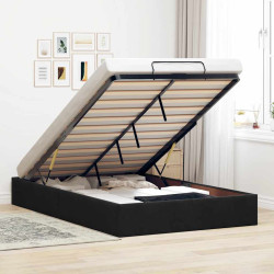 Ottoman bed frame sem colchão preto 120x190 cm veludo