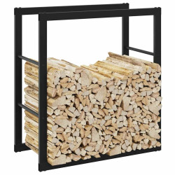 Suporte para lenha 55x30x61 cm aço preto