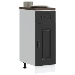 Armário de cozinha baixo kalmar madeira artificial preto