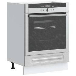 Armário forno kalmar betão madeira projetada cinza