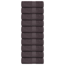 Toalhas de bidé frogn 10 pcs 30x50 cm 360 g/m² antracite