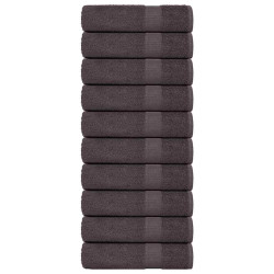 Toalhas de banho frogn 10 pcs 100x150cm 360 g/m² antracite