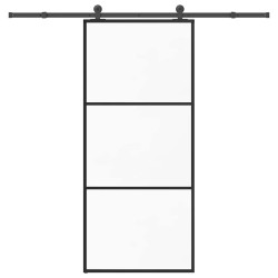 Porta deslizante c/ conj. ferragens 90x205cm vidro esg/alumínio