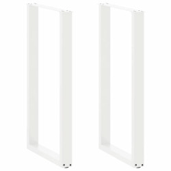 Pés de mesa de bar em forma de u, 2 peças, branco, 60x (110-111) cm, aço