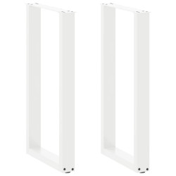 Pés de mesa de bar em forma de u, 2 peças, branco, 50x(90-91) cm, aço