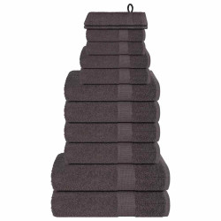 12Pcs conjunto de toalhas frogn 360 g/m² antracite